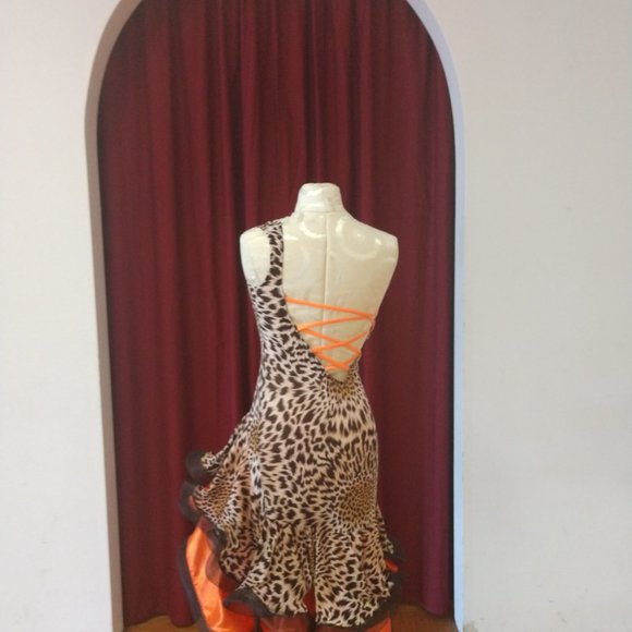 Leopard Orange Rhythm Dress - Picture 2 of 2